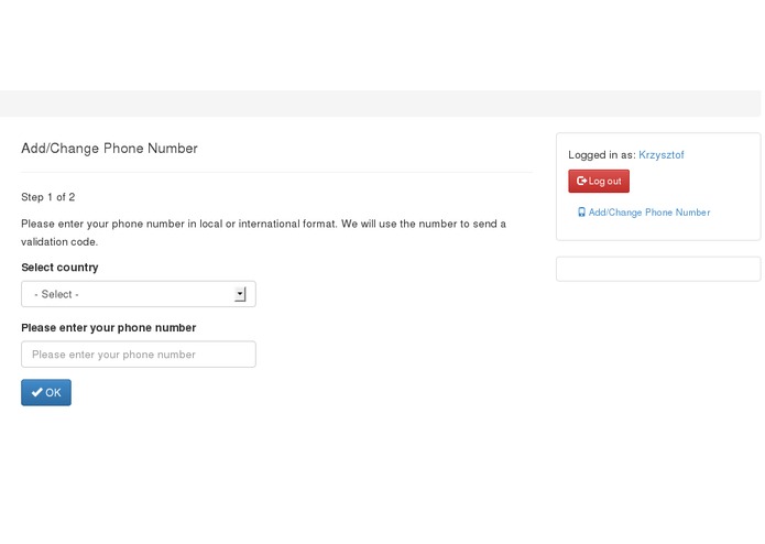 Mezzanine-Nexmo-Verify – screenshot 1