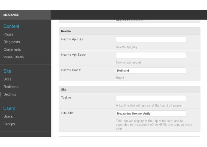 Mezzanine-Nexmo-Verify – screenshot 4