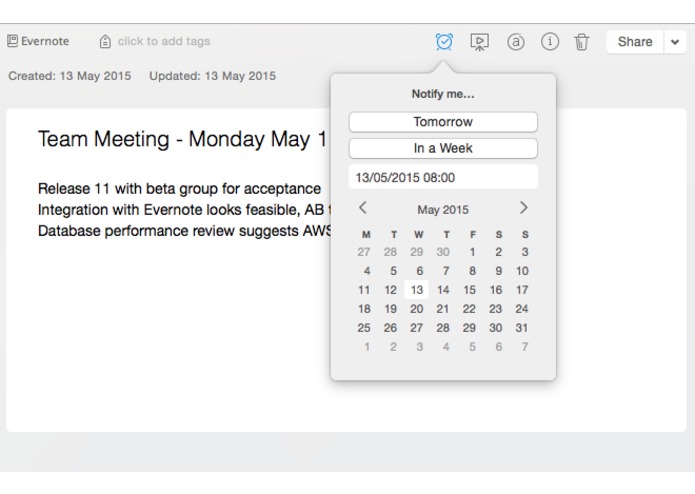 Evernote Calendar Connector – screenshot 2