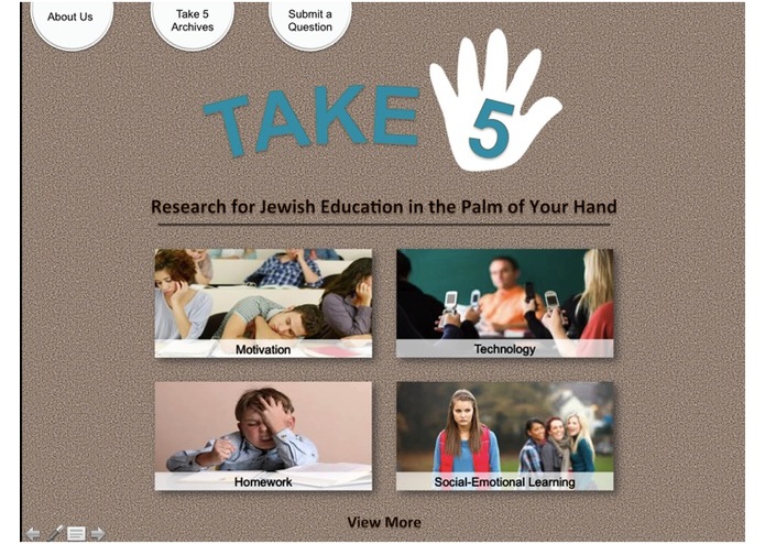 Take 5 - Jewish Education Research in the Palm of Your Hand  – screenshot 1