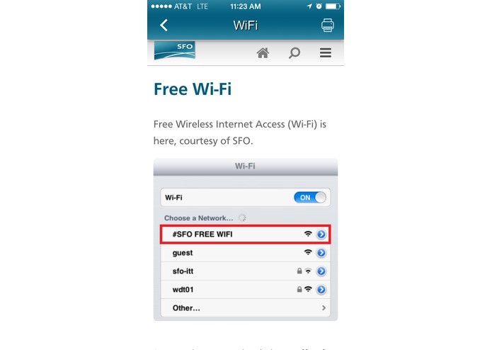 The SFO App – screenshot 12