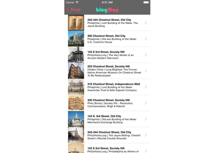 blogMap | Philadelphia – screenshot 2