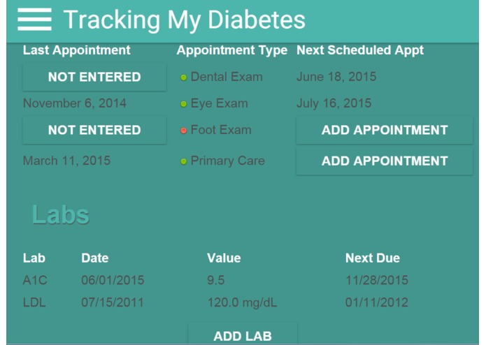 Tracking My Diabetes – screenshot 4