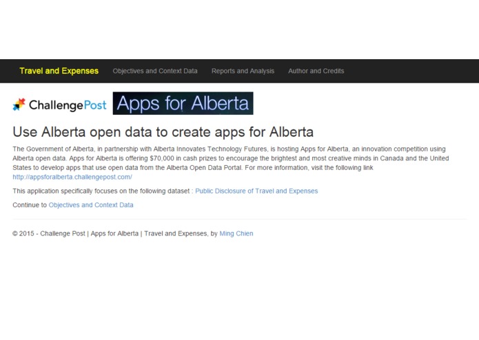 Alberta Public Disclosure of Travel and Expenses examine expenses and receipts – screenshot 1