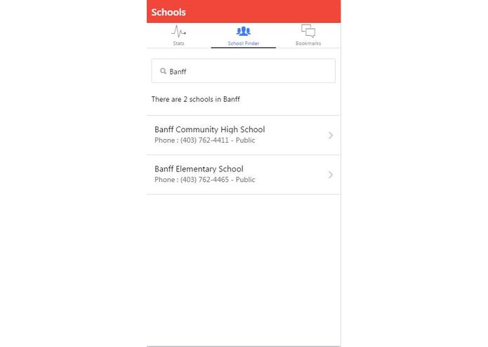 The easiest way to locate and bookmark schools in Alberta  – screenshot 2