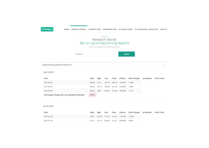 Earnings Report – screenshot 3