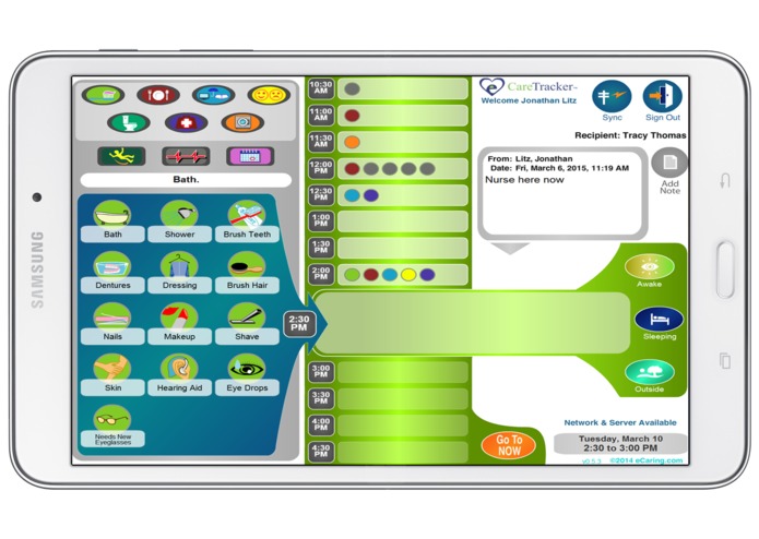 eCaring  – screenshot 2