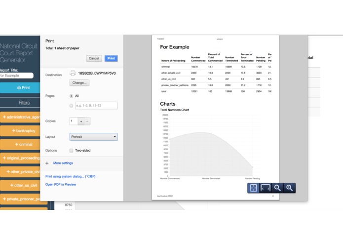 National Circuit Court Report Generator – screenshot 2