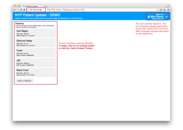 NYP Patient Updater – screenshot 2