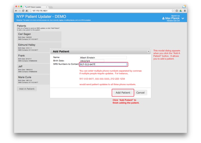 NYP Patient Updater – screenshot 3