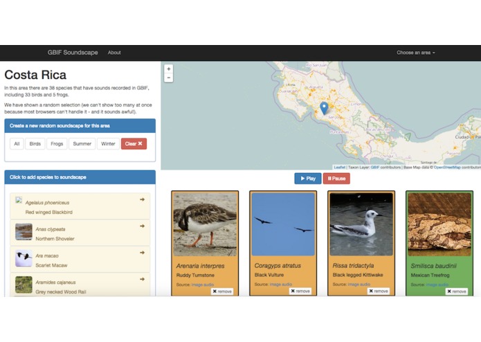 GBIF Soundscape 2 – screenshot 2