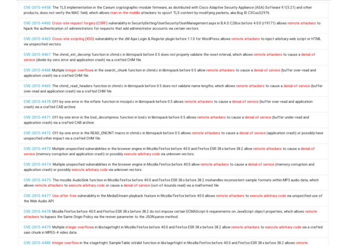 CVE Explorer – screenshot 2