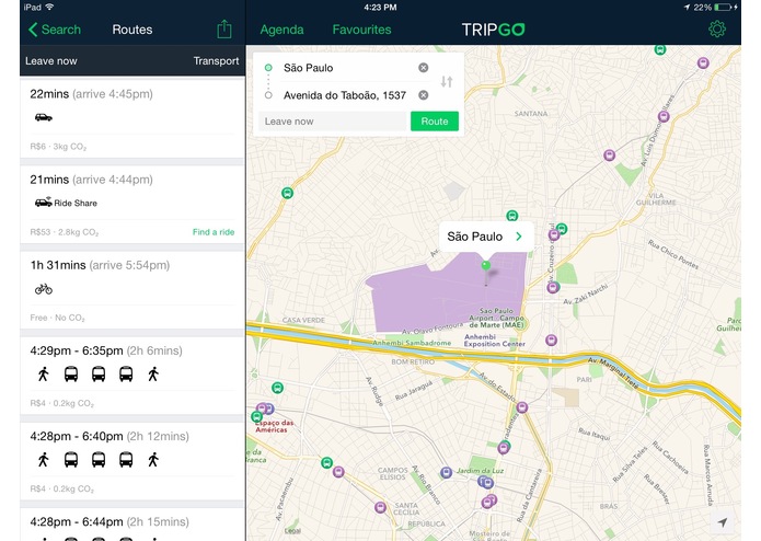 TripGo in São Paulo – screenshot 3