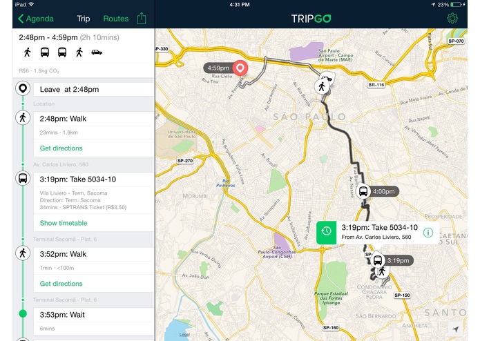 TripGo in São Paulo – screenshot 11
