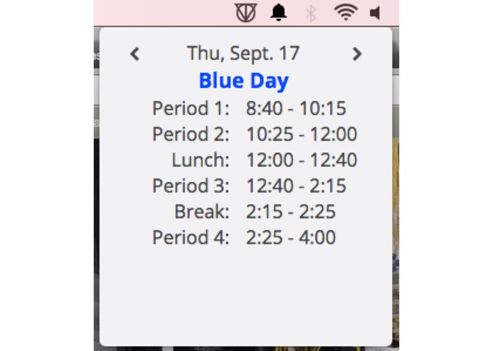 TJHSST Electron Daily Schedule – screenshot 1