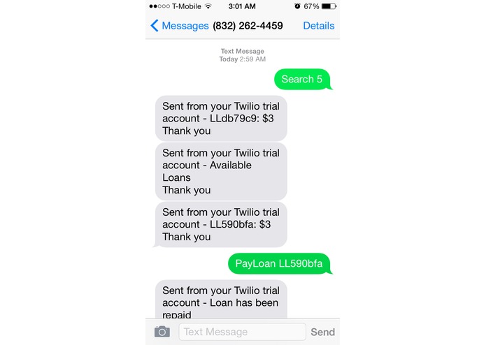 SMS Transactions – screenshot 2