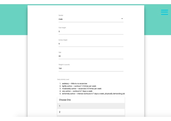 Poodle, the automatic nutrition plan builder  – screenshot 1