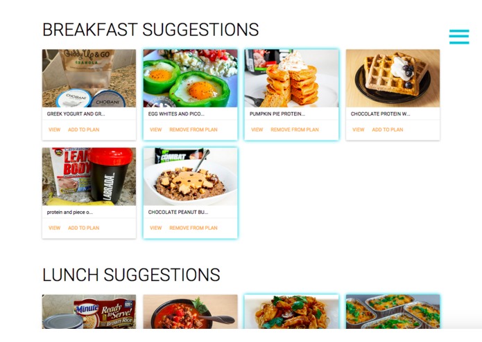 Poodle, the automatic nutrition plan builder  – screenshot 2