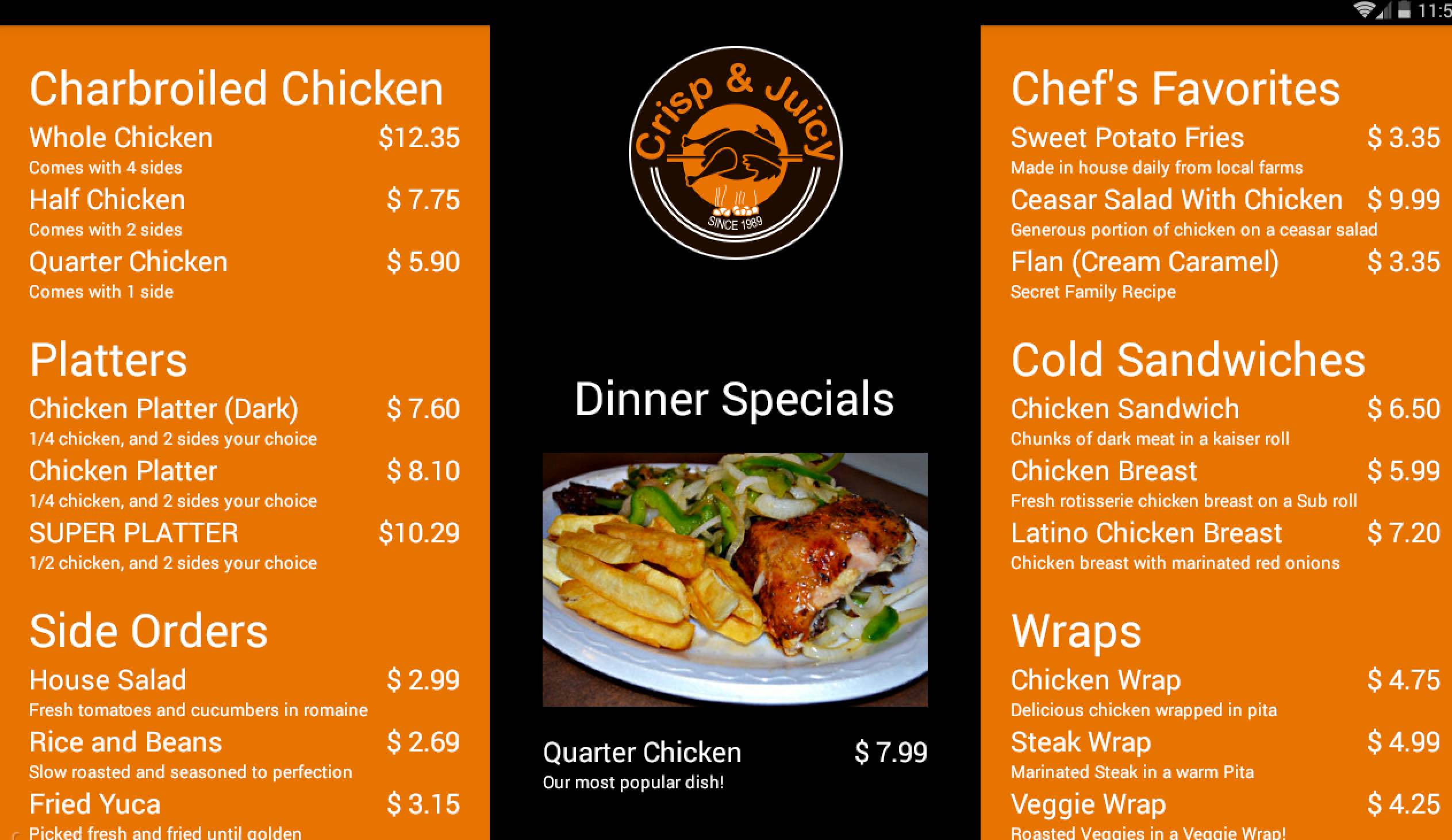 Clover Menu Display Devpost