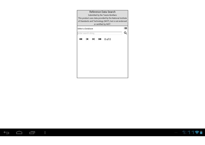 NIST Reference Data Challenge – screenshot 2