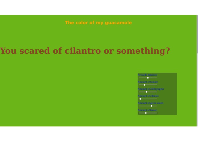TheColorOfMyGuacamole – screenshot 1