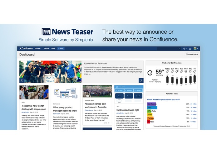 News Teaser for Confluence – screenshot 1