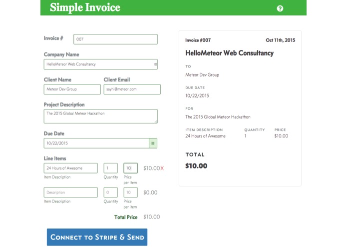 SimpleInvoice – screenshot 1