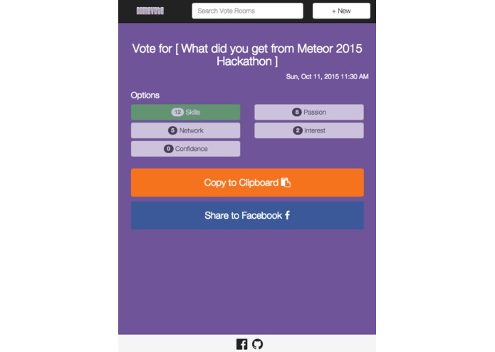 comevote_meteor – screenshot 1