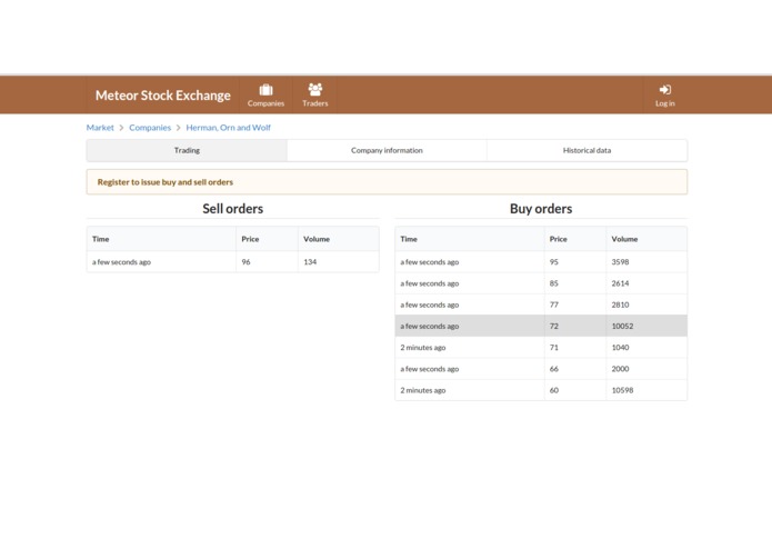 Meteor Stock Exchange – screenshot 2