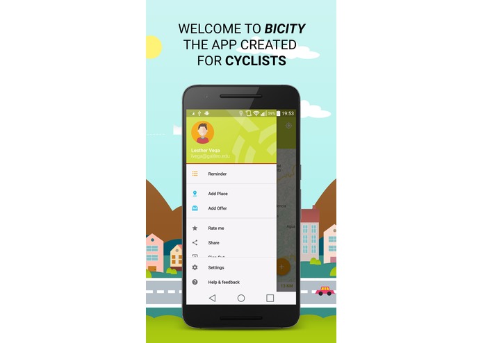 BiCity Social Cyclist Map & Alerts – screenshot 1