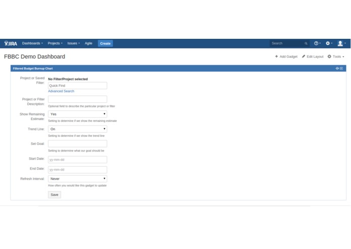 Filtered Budget Burnup Chart – screenshot 7