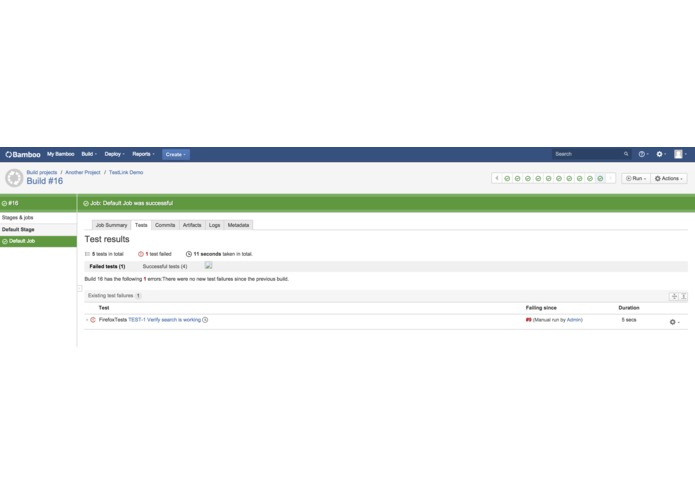 TestLink for Bamboo – screenshot 2