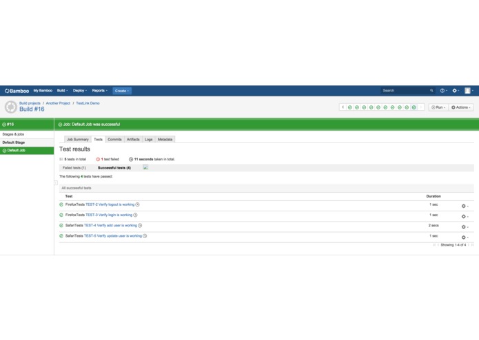 TestLink for Bamboo – screenshot 9