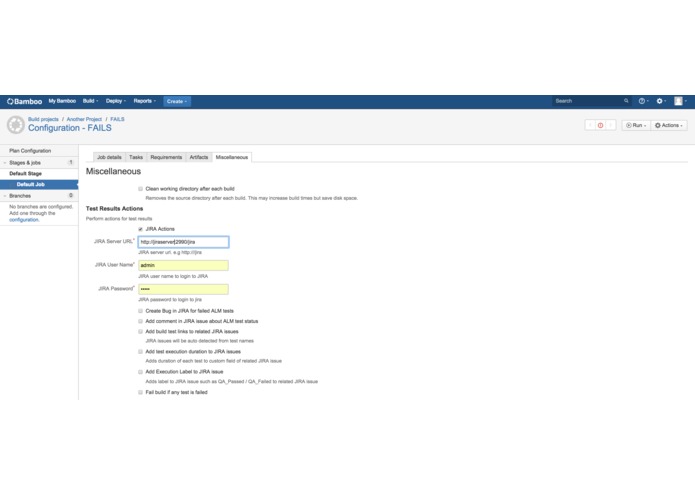 TestLink for Bamboo – screenshot 10