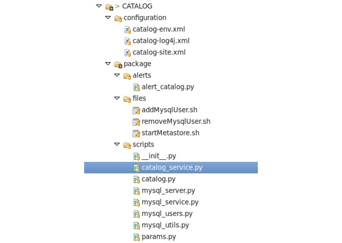 Catalog service for Ambari – screenshot 1