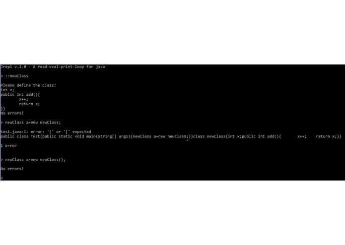 Jrepl - a read-eval-print-loop for Java – screenshot 2