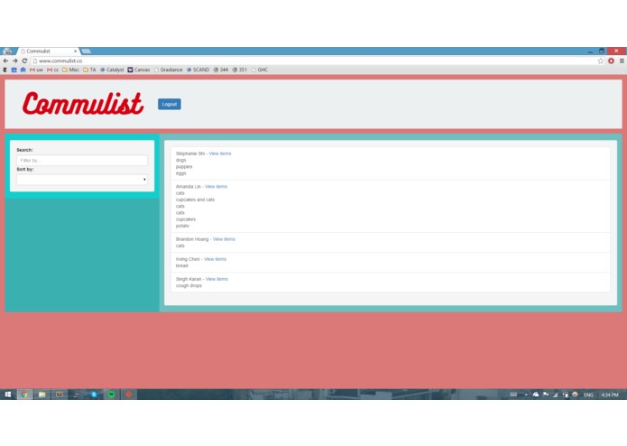 Commulist – screenshot 1