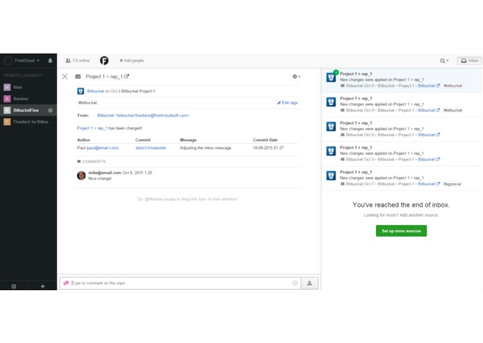 Flowdock Notifications for Bitbucket – screenshot 2