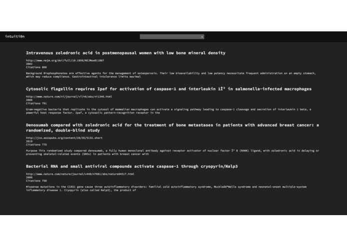 intuiti0n – find seminal papers in any field – screenshot 2