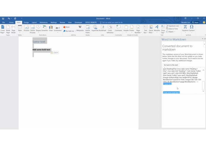 Word to Markdown – screenshot 1