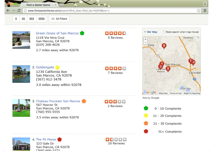find a senior home – screenshot 1