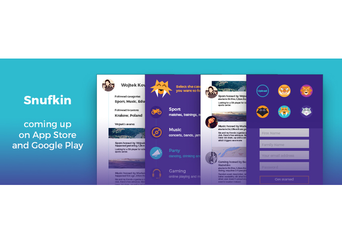 "Snufkin - be social" mobile app – screenshot 5