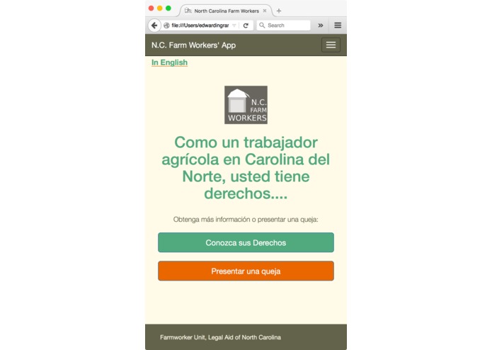 NC Farmworkers' App – screenshot 1