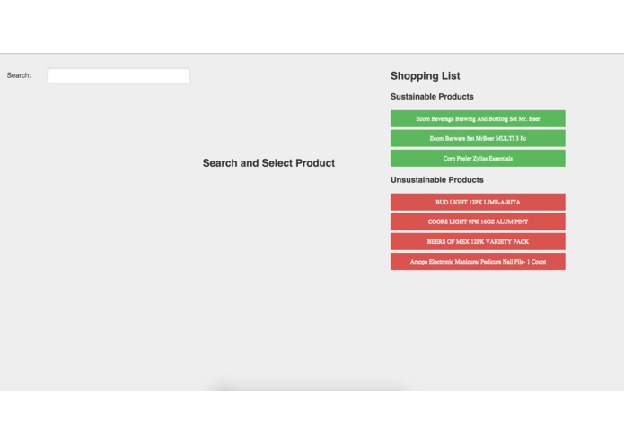 Sustainability Search – screenshot 1