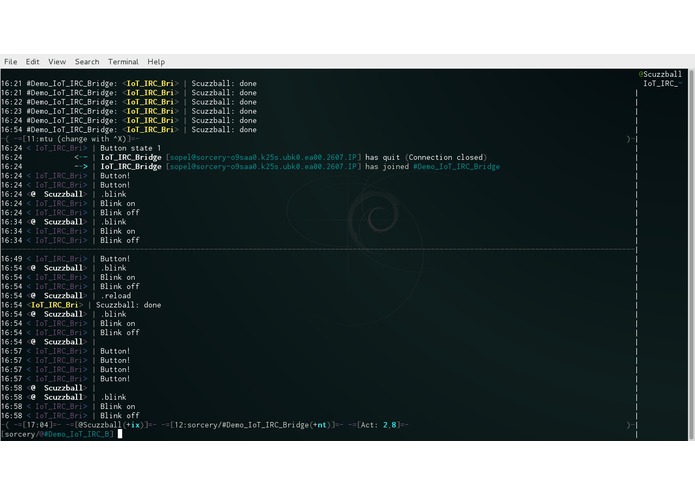 IRC Bridge to the IoT – screenshot 2
