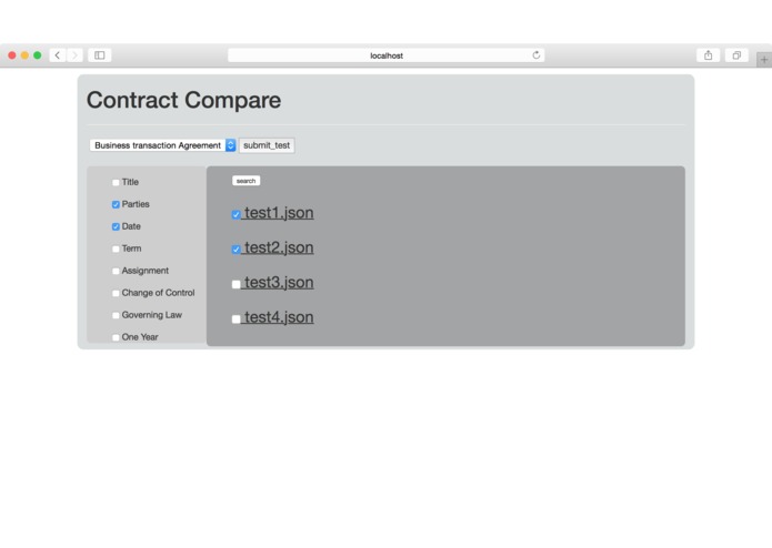 Contract Comparison Tool – screenshot 1