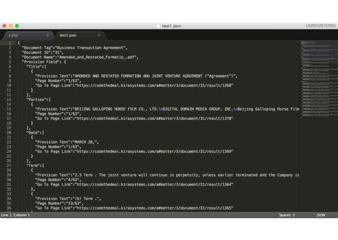 Contract Comparison Tool – screenshot 3