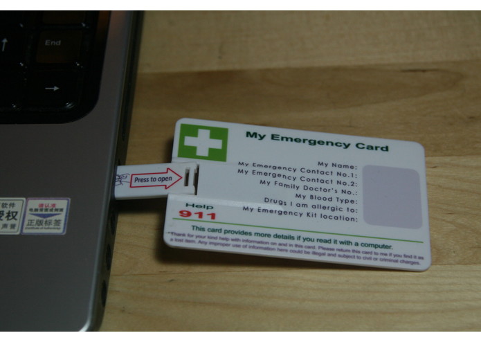 Portable Electronic Emergency Card – screenshot 1