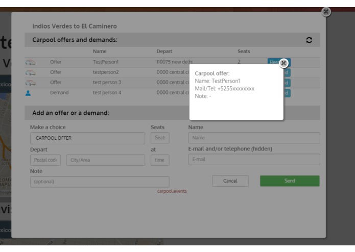 MexicoCarpool – screenshot 1