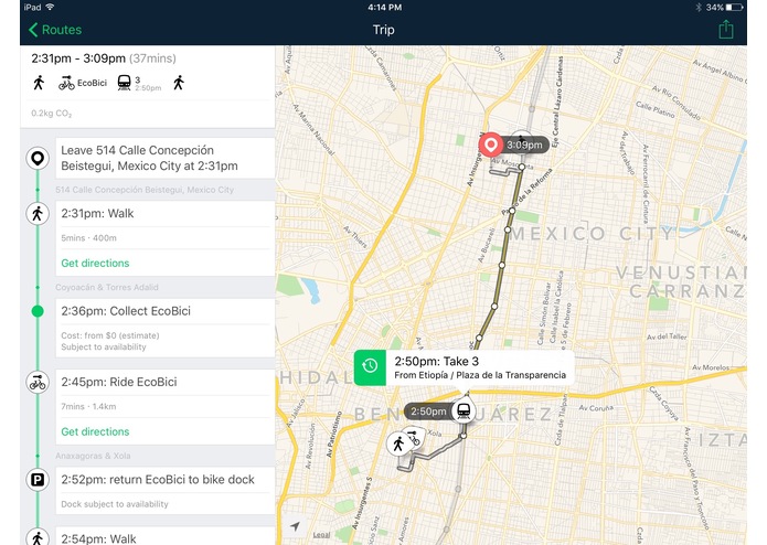 TripGo in Mexico City – screenshot 3
